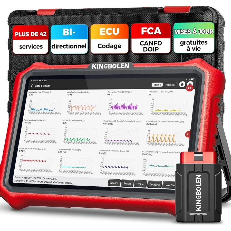 Kingbolen K8 Pro - valise de diagnostic sans fil, mises à jour à vie