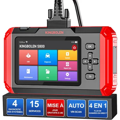 Kingbolen S800 - outil de diagnostic 4 systèmes et 15 services